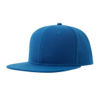 Gorra infantil de poliéster reciclado con visera plana 300 g/m2 color azul real