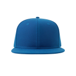 Gorra infantil de poliéster reciclado con visera plana 300 g/m2 color azul real