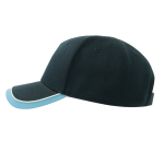 Gorra para niños de algodón orgánico de tipo béisbol de 260 g/m2 color azul marino