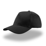 Gorra de algodón para niños de 5 paneles y cierre con velcro color negro vista 11