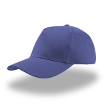 Gorra de algodón para niños de 5 paneles y cierre con velcro color azul real