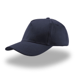 Gorra de algodón para niños de 5 paneles y cierre con velcro color azul marino