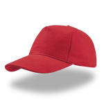 Gorra de sarga de algodón cepillado con cierre trasero de hebilla color rojo