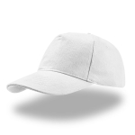 Gorra de sarga de algodón cepillado con cierre trasero de hebilla color blanco