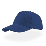 Gorra de sarga de algodón cepillado con cierre trasero de hebilla color azul real