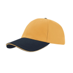 Gorra de algodón de tamaño único con cierre de hebilla 250 g/m2 color amarillo