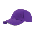 Gorra de algodón de tamaño único con cierre de hebilla 250 g/m2 color violeta