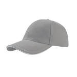 Gorra de algodón de tamaño único con cierre de hebilla 250 g/m2 color gris claro