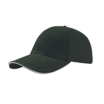 Gorra de algodón de tamaño único con cierre de hebilla 250 g/m2 color verde oscuro
