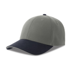 Gorra de algodón reciclado y orgánico con visera con detalle color gris