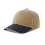 Gorra de algodón reciclado y orgánico con visera con detalle color beige