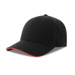 Gorra de algodón reciclado y orgánico con visera con detalle color negro mate vista 15
