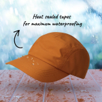 Gorra de poliéster reciclado resistente al agua de 85 g/m2 vista con varios colores