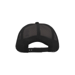 Gorra de poliéster con visera curvada y acolchada de 80 g/m2 color blanco/negro