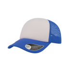 Gorra de poliéster con visera curvada y acolchada de 80 g/m2 color azul real