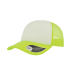 Gorra de poliéster con visera curvada y acolchada de 80 g/m2 color amarillo fluorescente