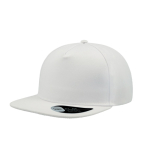 Gorra hecha parcialmente de lana con visera plana de 400 g/m2 color blanco