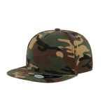 Gorra hecha parcialmente de lana con visera plana de 400 g/m2 color camuflaje