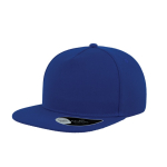 Gorra hecha parcialmente de lana con visera plana de 400 g/m2 color azul real
