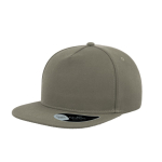 Gorra hecha parcialmente de lana con visera plana de 400 g/m2 color gris claro