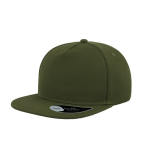 Gorra hecha parcialmente de lana con visera plana de 400 g/m2 color verde oliva
