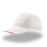 Gorra de algodón de colores con la bandera italiana en la visera color blanco