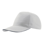 Gorra de algodón ligero con visera de contraste de color 160 g/m2 color blanco