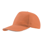 Gorra de algodón ligero con visera de contraste de color 160 g/m2 color naranja