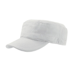 Gorra de algodón de estilo militar con cierre de velcro 235 g/m2 color blanco