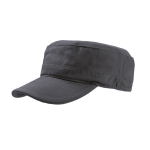 Gorra de algodón de estilo militar con cierre de velcro 235 g/m2 color gris oscuro