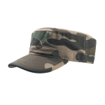 Gorra de algodón de estilo militar con cierre de velcro 235 g/m2 color camuflaje