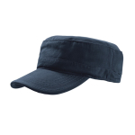 Gorra de algodón de estilo militar con cierre de velcro 235 g/m2 color azul marino
