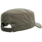 Gorra de algodón de estilo militar con cierre de velcro 235 g/m2 color verde oliva