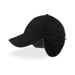 Gorra de invierno de nylon con orejeras y forro polar interior color negro vista 11