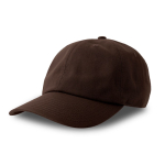 Gorra desestructurada con cierre hebilla y mezcla de algodón 280 g/m2 color marrón
