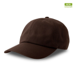 Gorra desestructurada con cierre hebilla y mezcla de algodón 280 g/m2 color marrón