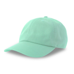 Gorra desestructurada con cierre hebilla y mezcla de algodón 280 g/m2 color aguamarina