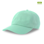 Gorra desestructurada con cierre hebilla y mezcla de algodón 280 g/m2 color aguamarina