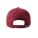 Gorra desestructurada con cierre hebilla y mezcla de algodón 280 g/m2 color rojo oscuro vista detalle 2