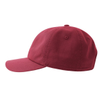 Gorra desestructurada con cierre hebilla y mezcla de algodón 280 g/m2 color rojo oscuro