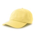 Gorra desestructurada con cierre hebilla y mezcla de algodón 280 g/m2 color amarillo claro