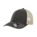 Gorra de camionero vintage en algodón con malla trasera 250 g/m2 color negro vista 11