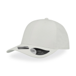 Gorra hecha de botellas de plástico con visera curvada 115 g/m2 color blanco