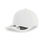 Gorra promocional de poliéster reciclado con cierre de velcro 255 g/m2 color blanco