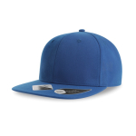 Gorra de poliéster reciclado con visera plana y 6 paneles 200 g/m2 color azul real