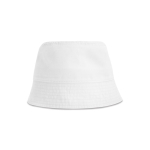 Gorro estilo bob de algodón reciclado con dos ojales 260 g/m2 color blanco