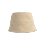 Gorro estilo bob de algodón reciclado con dos ojales 260 g/m2 color caqui