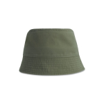 Gorro estilo bob de algodón reciclado con dos ojales 260 g/m2 color verde oliva