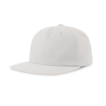 Gorra vintage de algodón reciclado con visera plana 260 g/m2 color blanco