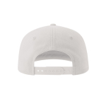 Gorra vintage de algodón reciclado con visera plana 260 g/m2 color blanco vista de impresión